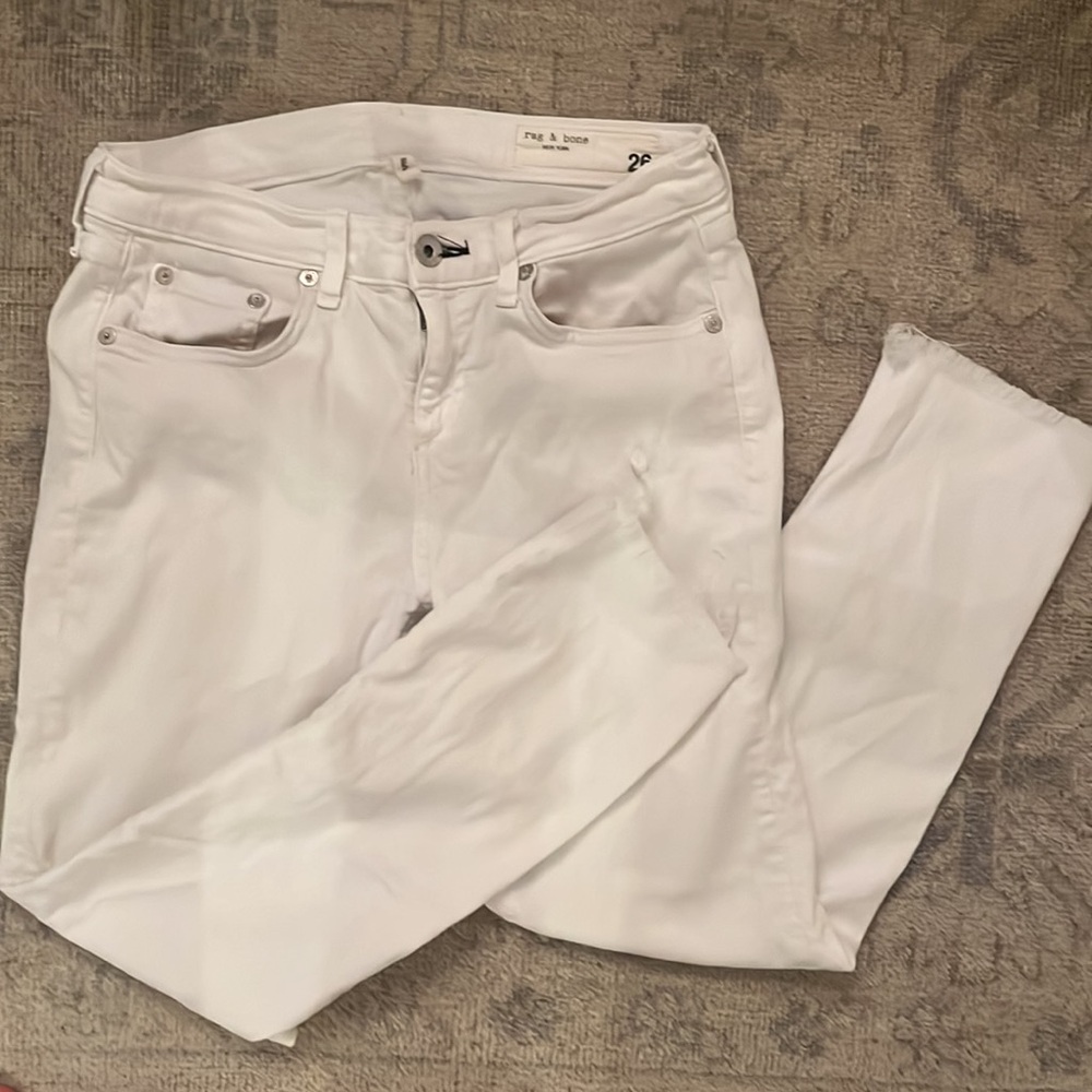 Rag & Bone White Denim Jeans Size 26